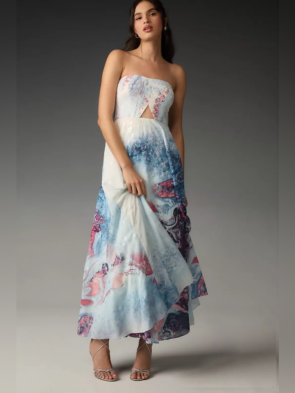 Anthropologie Geisha Designs Strapless Cutout Maxi Dress - Picture 3 of 10